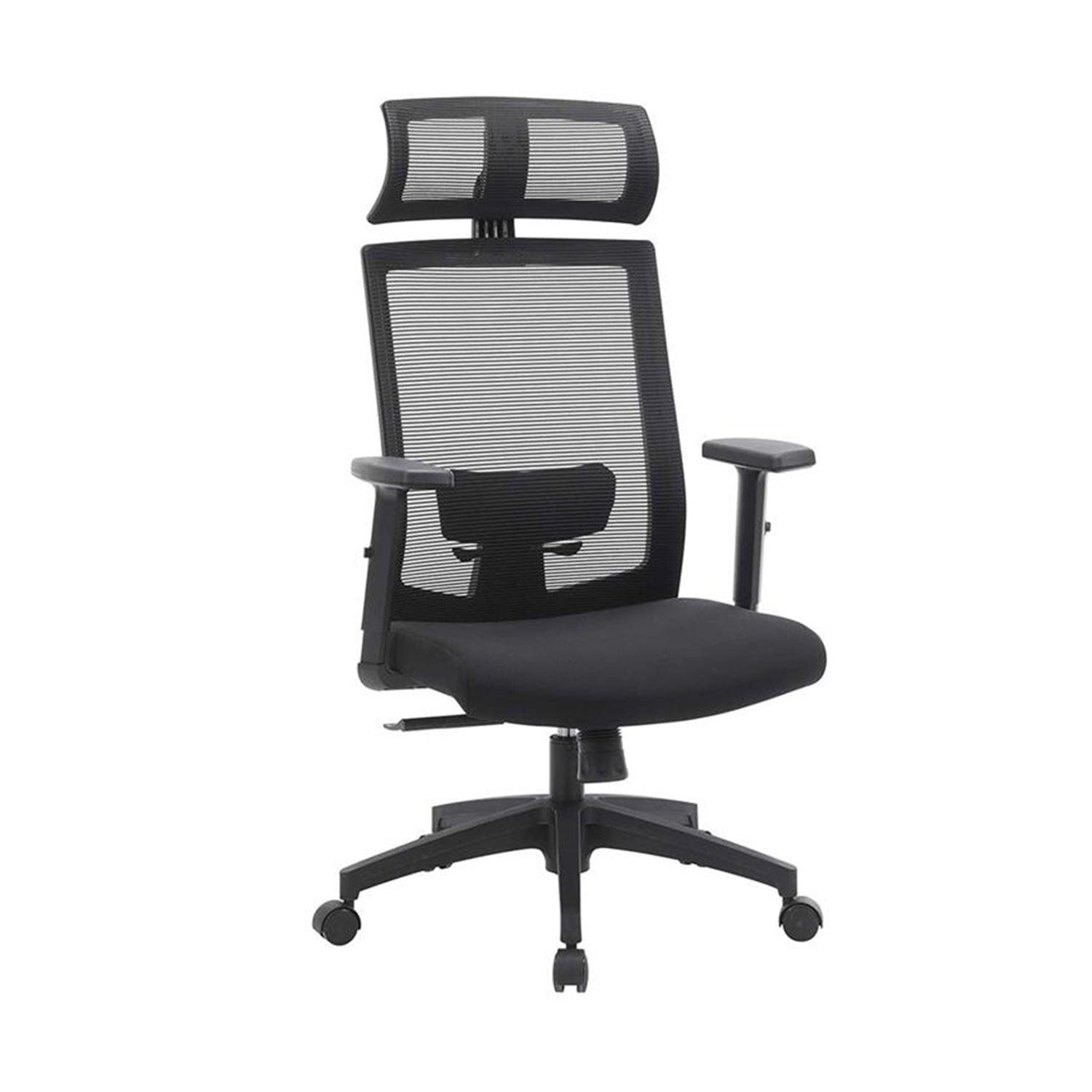 Ergonomska uredska stolica s mrežastom navlakom i lumbalnom potporom, crna | SONGMICS-vitahome.hr