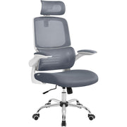 Ergonomska uredska stolica s podesivim naslonima za leđa, ruke i glavu, siva | SONGMICS-vitahome.hr