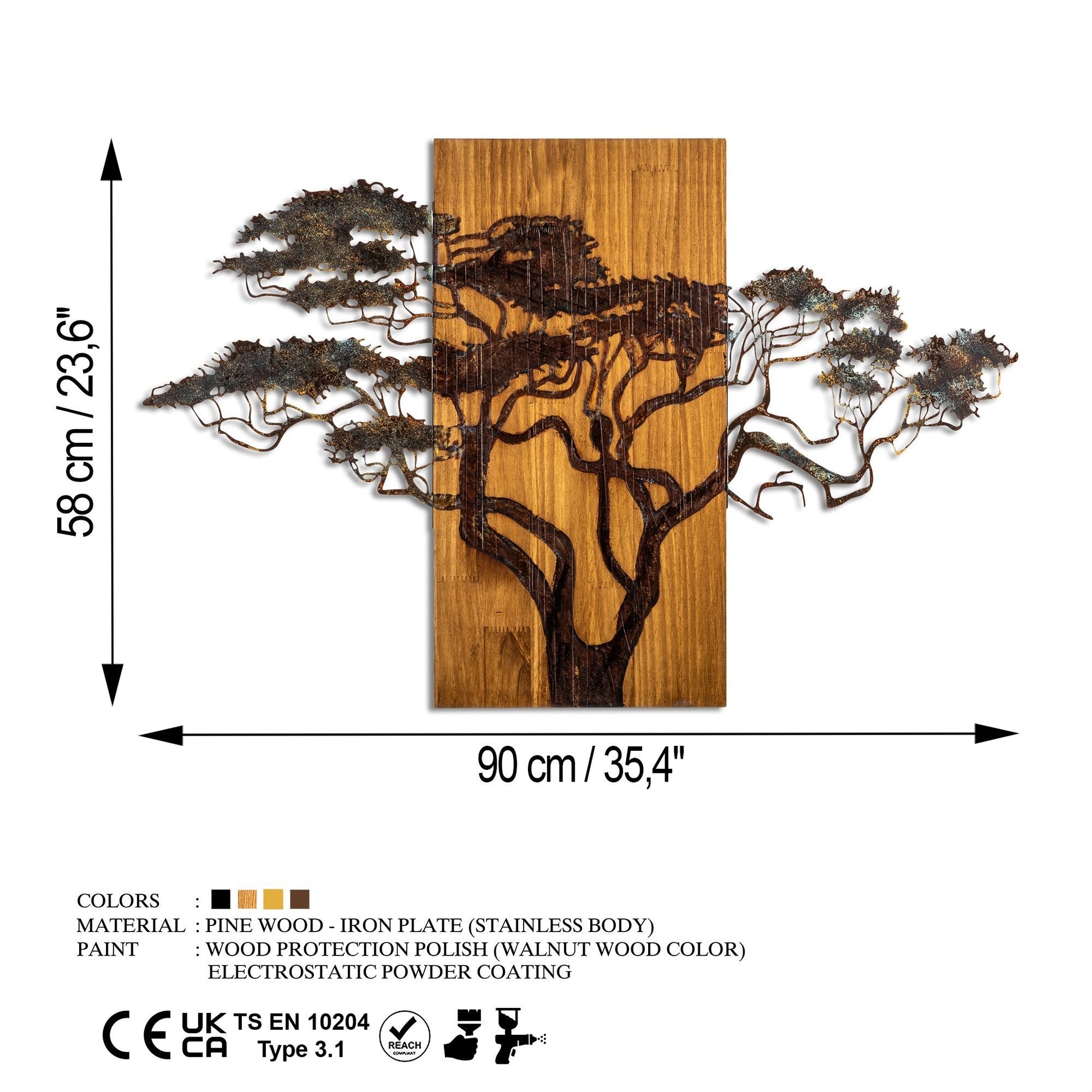 Fa Zidna dekoracija, Acacia Tree - 387-A | AG-vitahome.hr