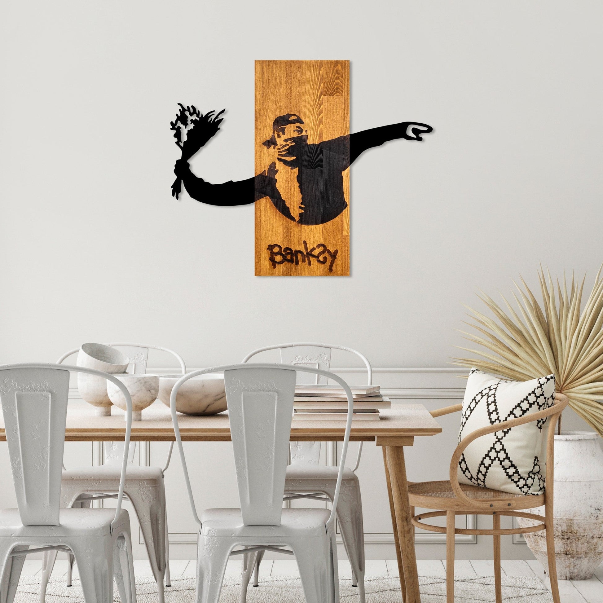 Fa Zidna dekoracija, Banksy - Flower Thrower | AG-vitahome.hr