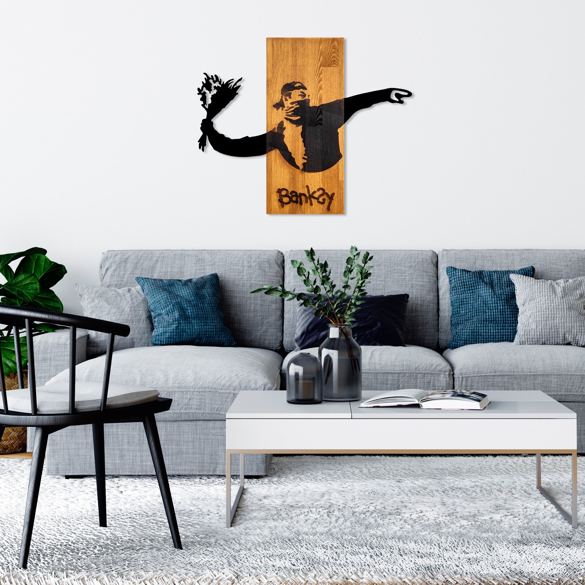 Fa Zidna dekoracija, Banksy - Flower Thrower | AG-vitahome.hr