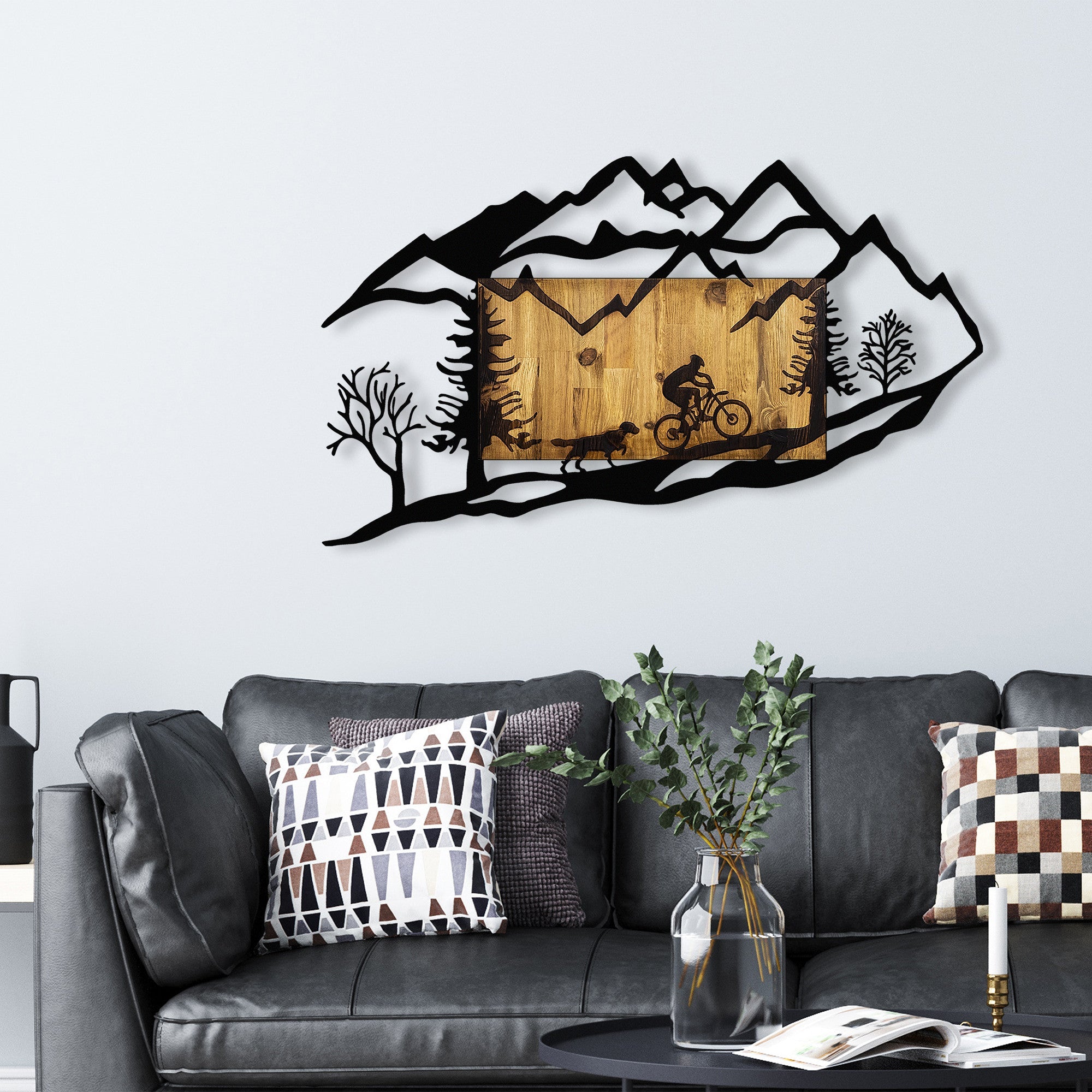 Fa Zidna dekoracija, Bicycle Riding in Nature 1 | AG-vitahome.hr