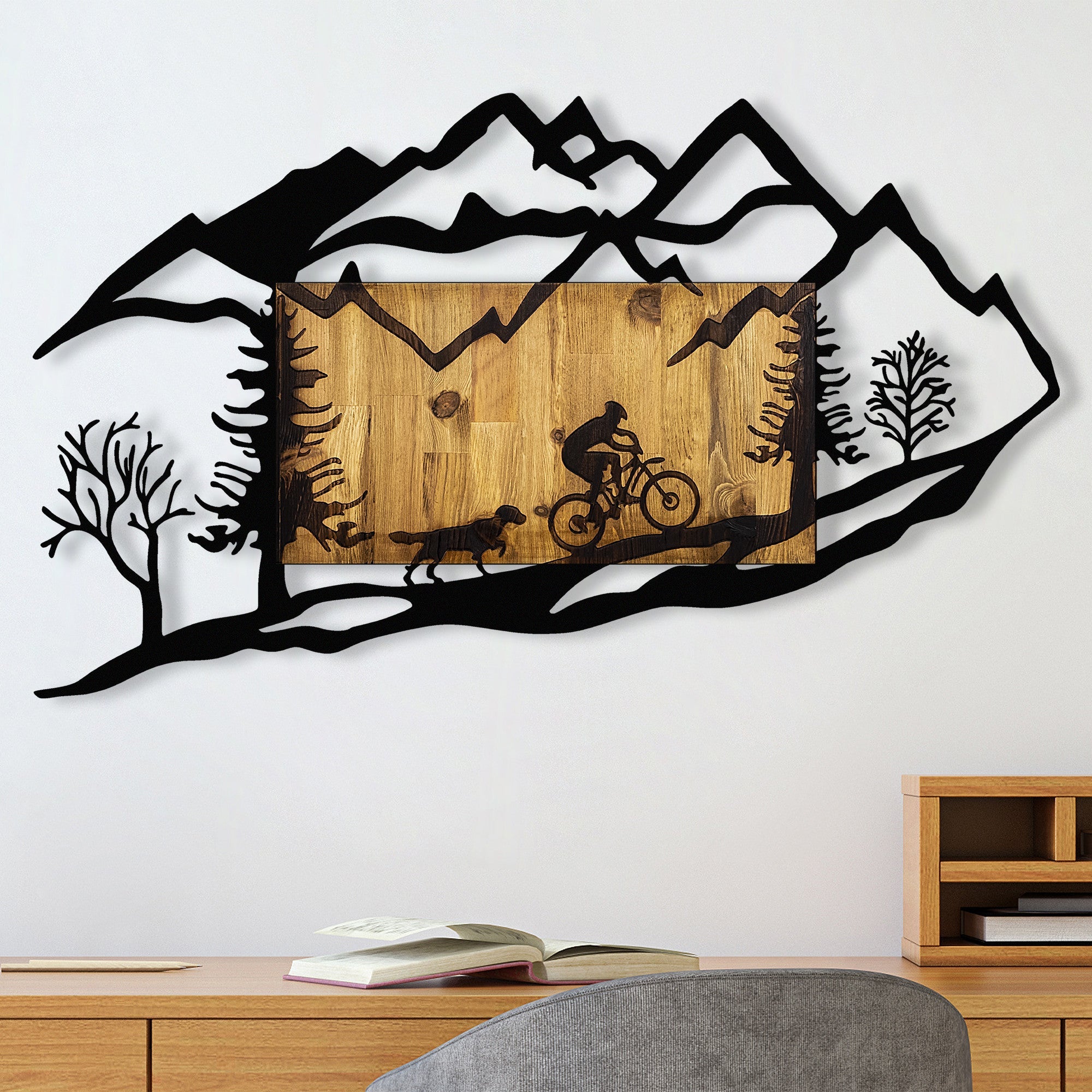 Fa Zidna dekoracija, Bicycle Riding in Nature 1 | AG-vitahome.hr