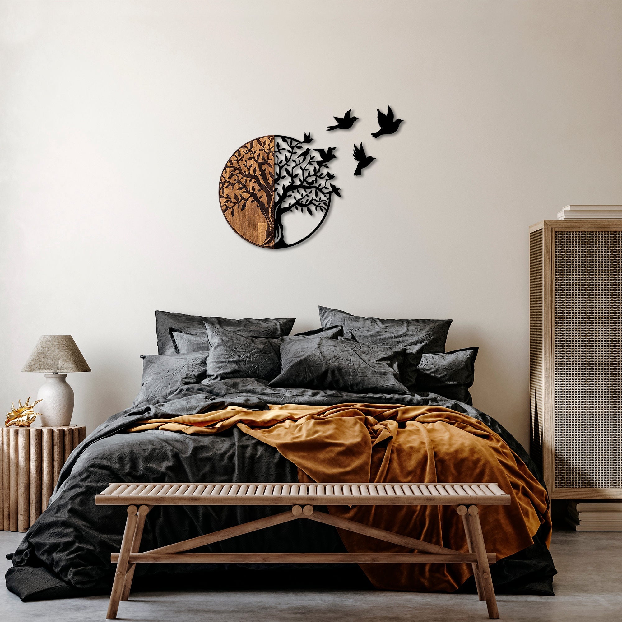 Fa Zidna dekoracija, Tree And Birds - 322 | AG-vitahome.hr