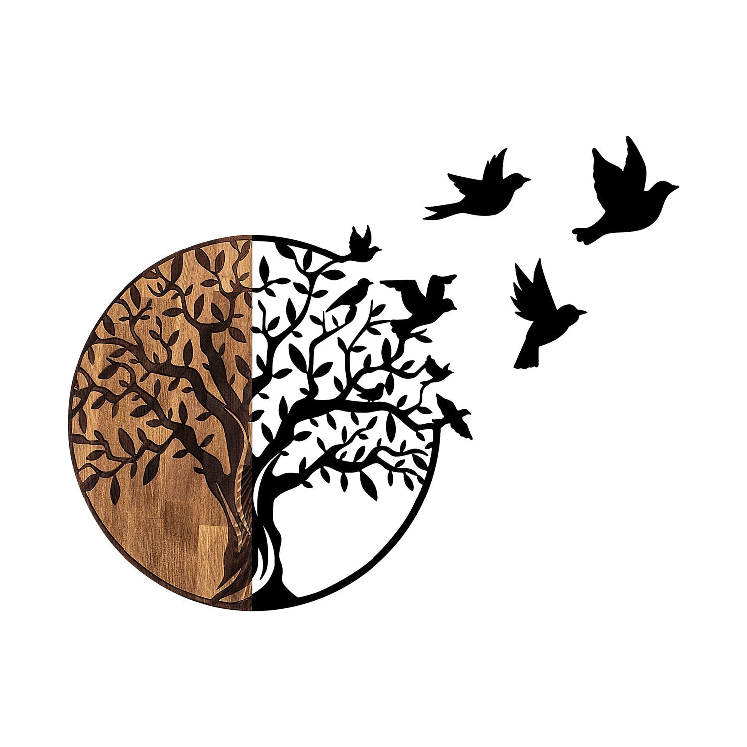 Fa Zidna dekoracija, Tree And Birds - 322 | AG-vitahome.hr
