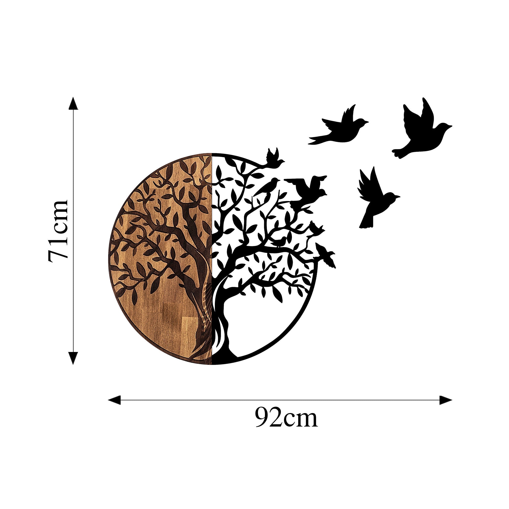 Fa Zidna dekoracija, Tree And Birds - 322 | AG-vitahome.hr