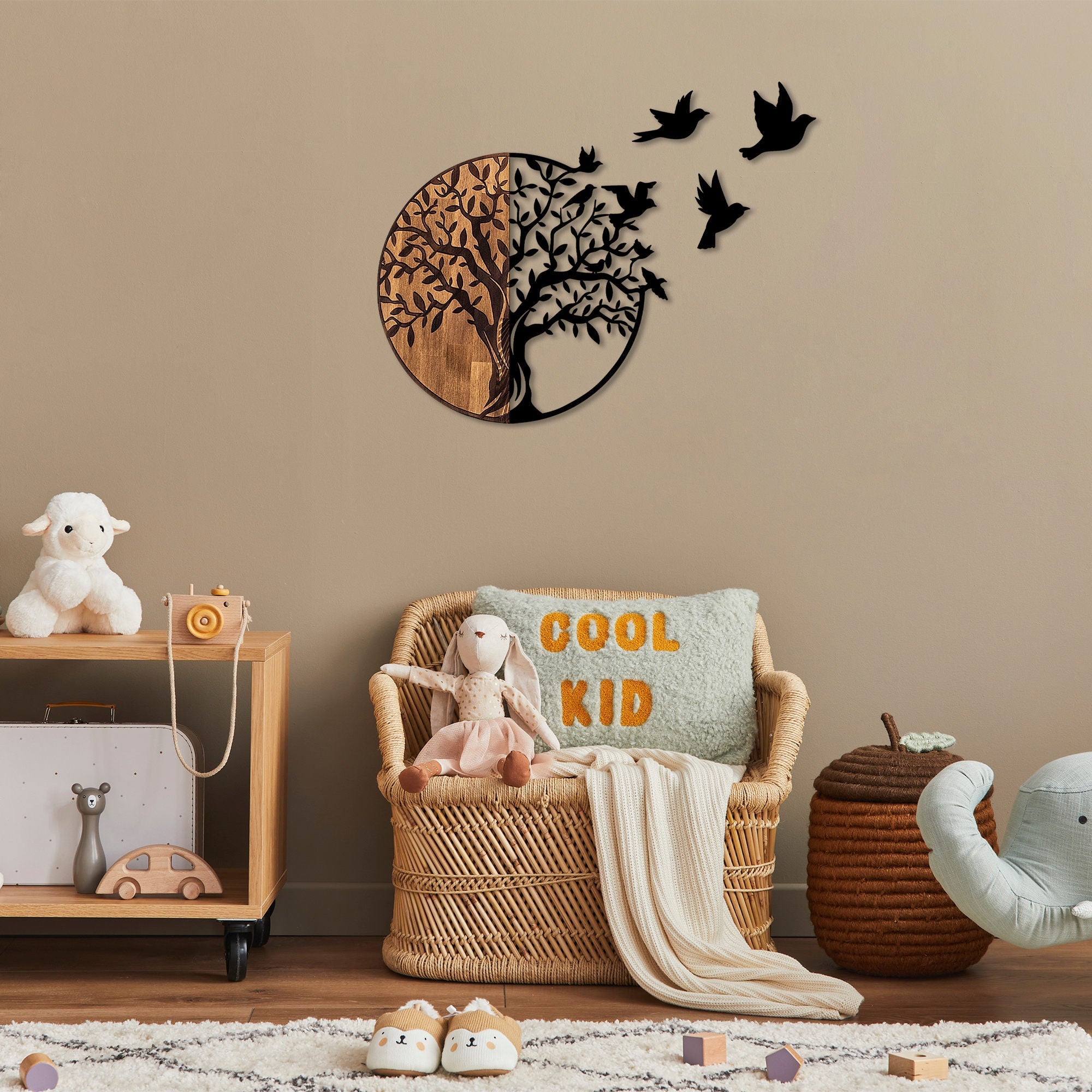 Fa Zidna dekoracija, Tree And Birds - 322 | AG-vitahome.hr