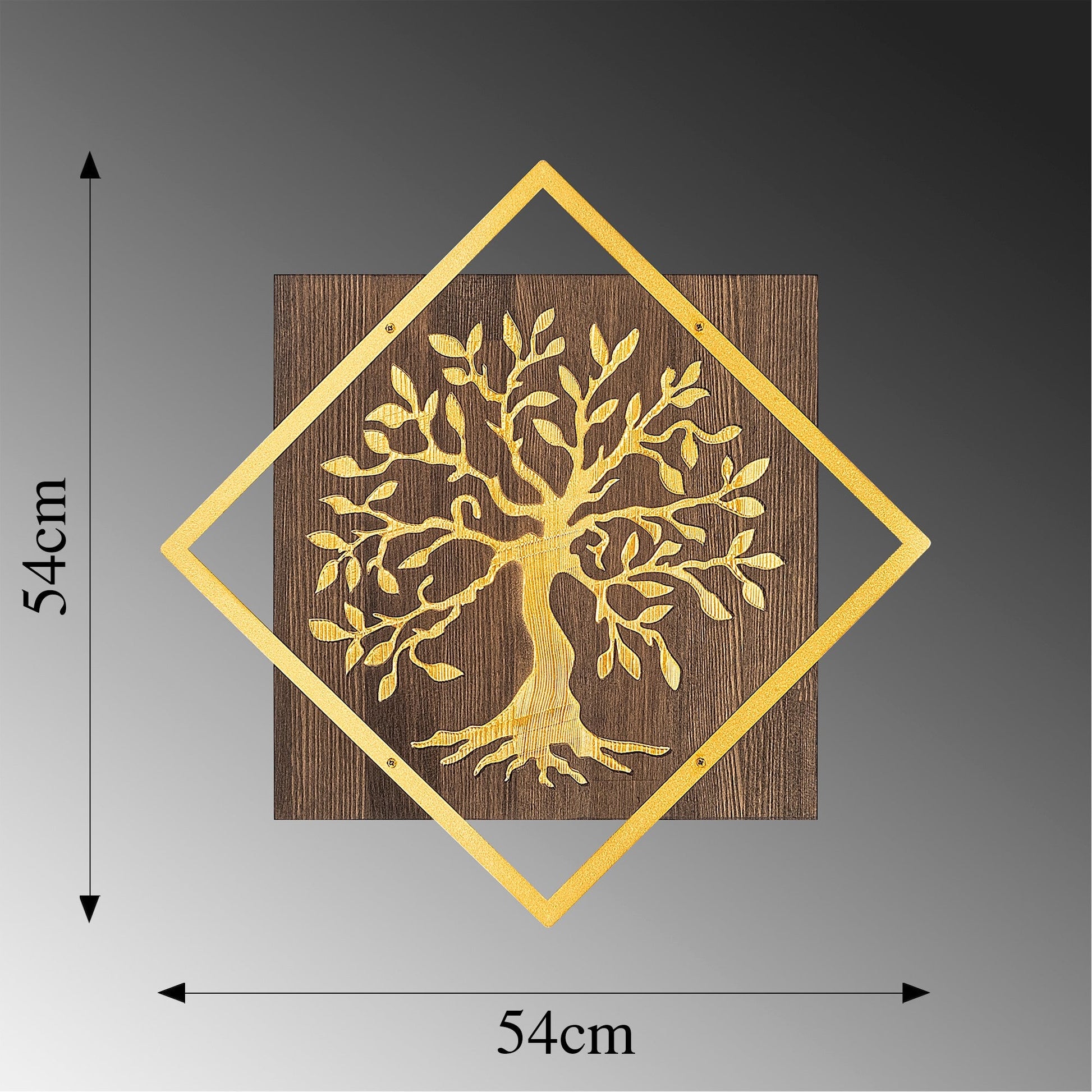 Fa Zidna dekoracija, Tree v2 - Gold | AG-vitahome.hr