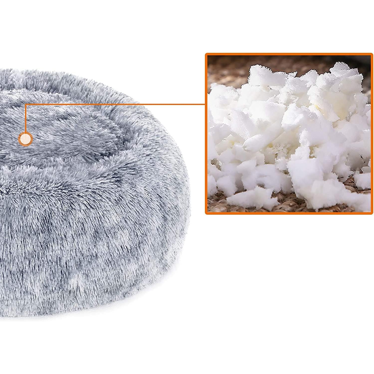 FEANDREA krevet za pse, krafna za mačke 50 cm, siva | FEANDREA-vitahome.hr