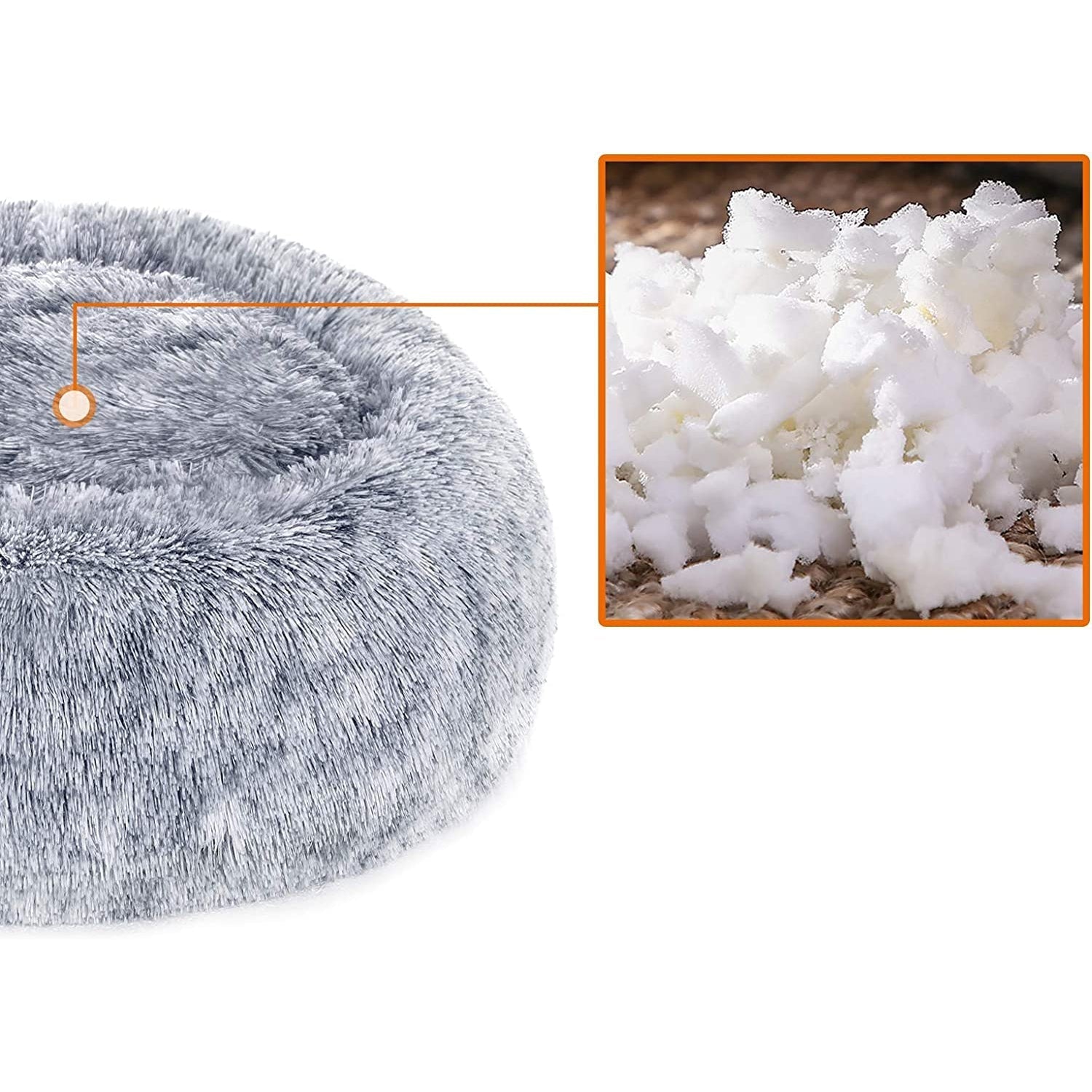 FEANDREA krevet za pse, krafna za mačke 50 cm, siva | FEANDREA-vitahome.hr