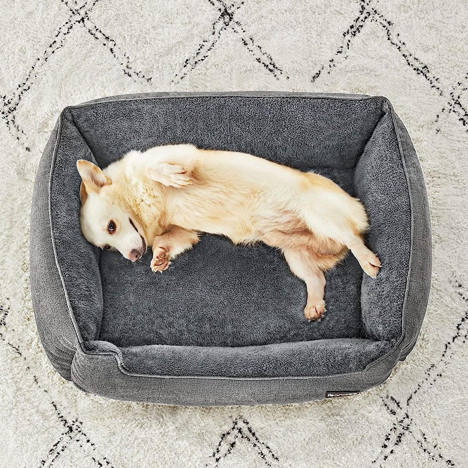 FEANDREA krevet za pse, krevet za kućne ljubimce 90 x 75 x 25 cm, sivi | FEANDREA-vitahome.hr