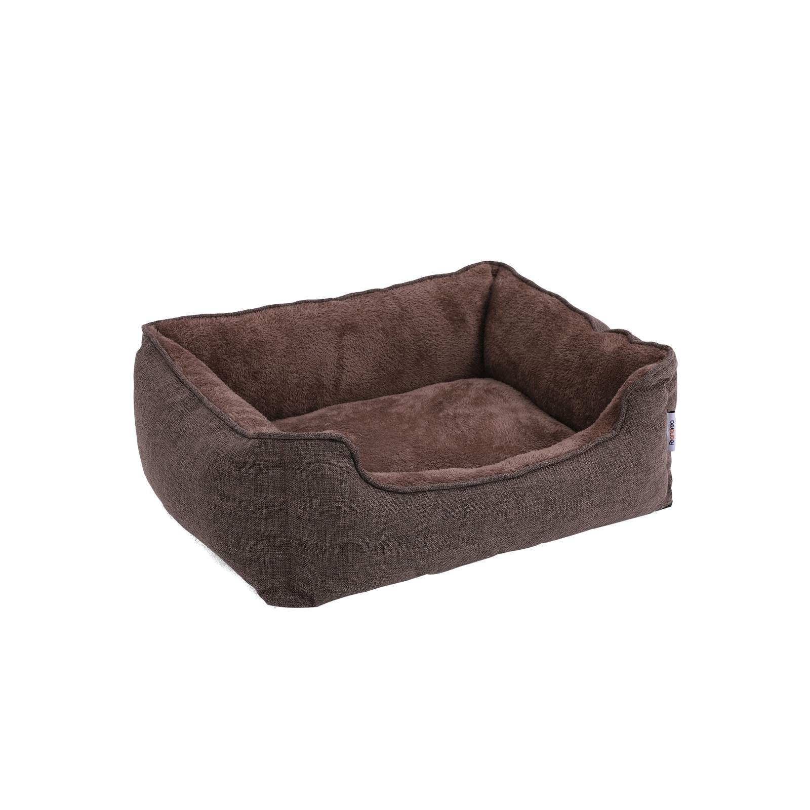 FEANDREA krevet za pse, s skidivom navlakom, kauč za pse, 70 x 55 x 21 cm, smeđa-FEANDREA-Vita Home
