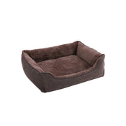 FEANDREA krevet za pse, s skidivom navlakom, kauč za pse, 90 x 75 x 25 cm, smeđa | FEANDREA-vitahome.hr