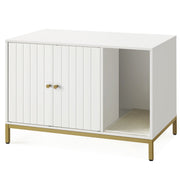 Feandrea namještaj za mačji pijesak 80 × 50 × 55 cm, bijela i zlatna boja