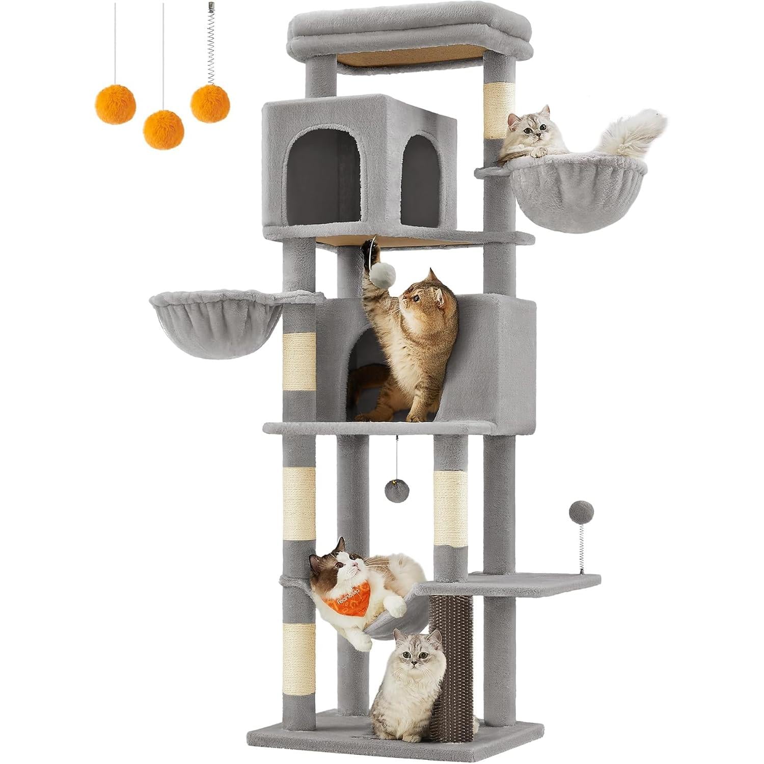 Feandrea velika penjalica za mačke, visina 175 cm, siva