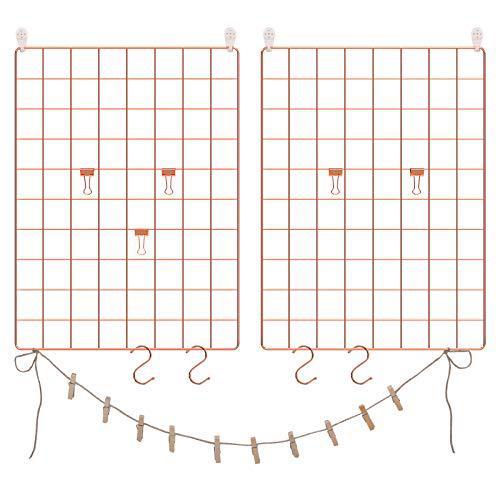Fémhálós fali dekorációs rácsok, 2 db-os készlet, rosé gold-SONGMICS-Vita Home