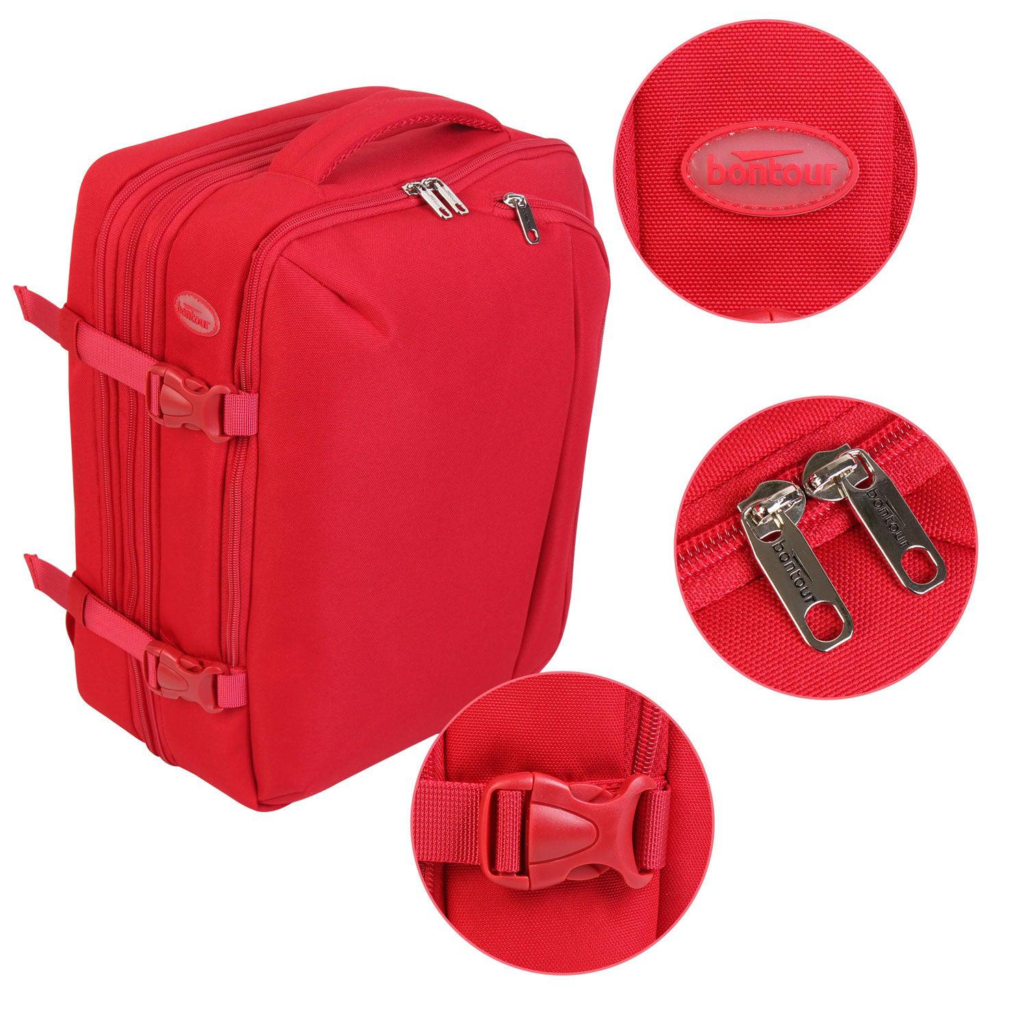 FlexiGo proširivi putni ruksak, ručna prtljaga WizzAir veličine 40x30x20 cm, crveni | BONTOUR-vitahome.hr