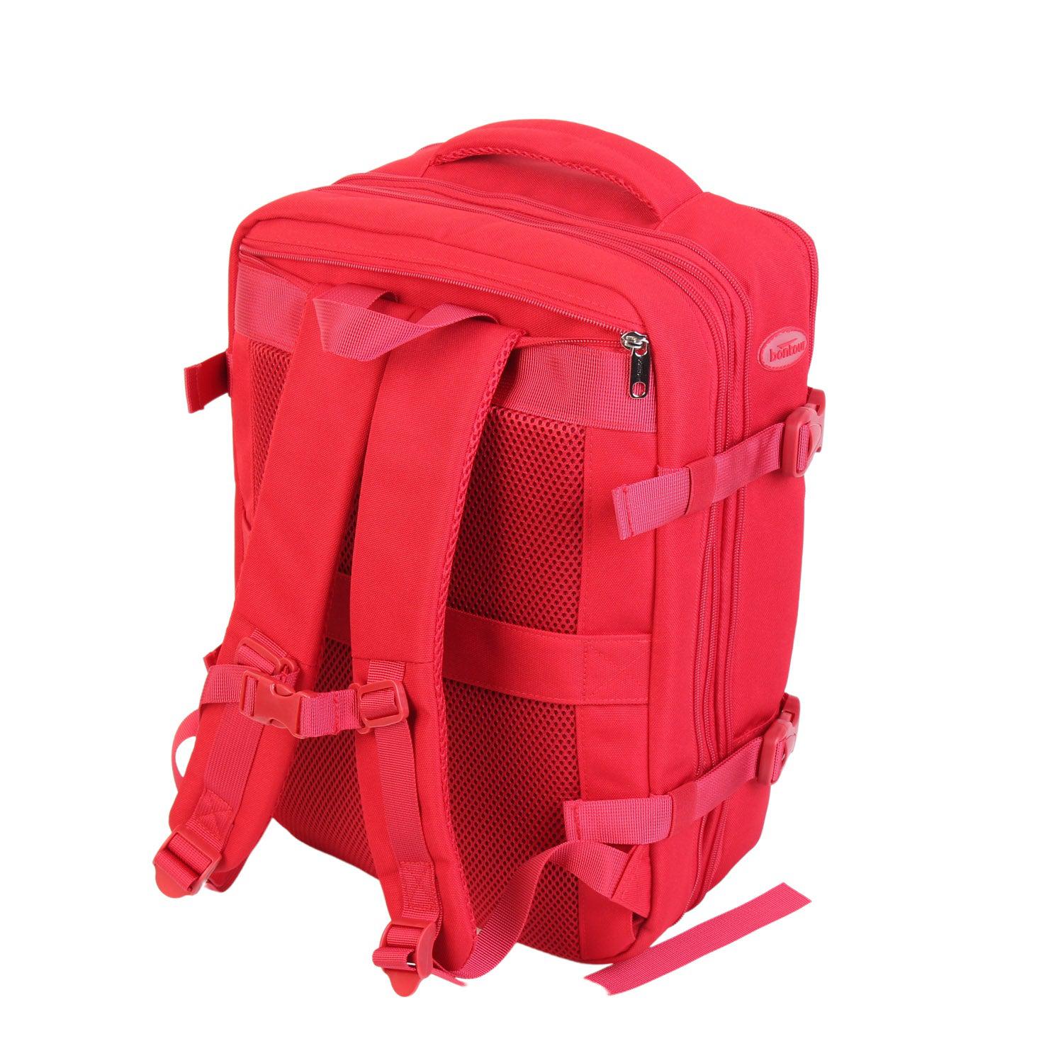 FlexiGo proširivi putni ruksak, ručna prtljaga WizzAir veličine 40x30x20 cm, crveni | BONTOUR-vitahome.hr