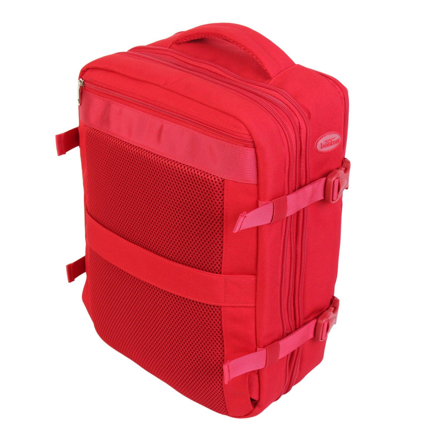 FlexiGo proširivi putni ruksak, ručna prtljaga WizzAir veličine 40x30x20 cm, crveni | BONTOUR-vitahome.hr