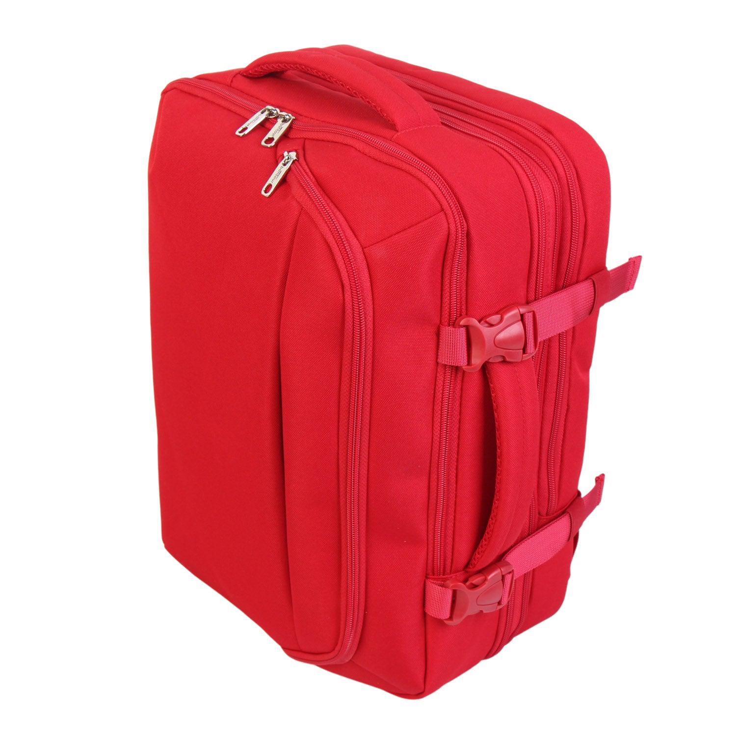 FlexiGo proširivi putni ruksak, ručna prtljaga WizzAir veličine 40x30x20 cm, crveni | BONTOUR-vitahome.hr