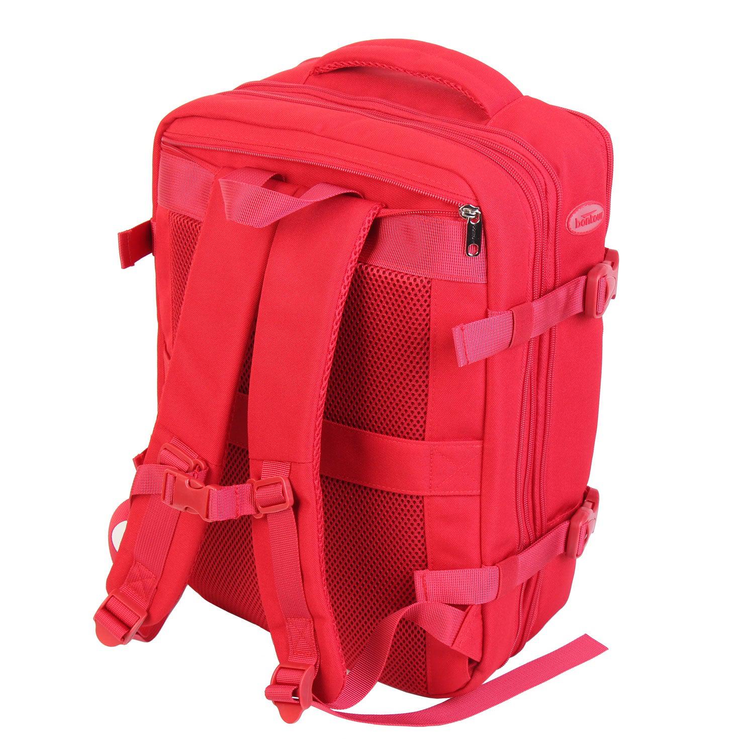 FlexiGo proširivi putni ruksak, ručna prtljaga WizzAir veličine 40x30x20 cm, crveni | BONTOUR-vitahome.hr