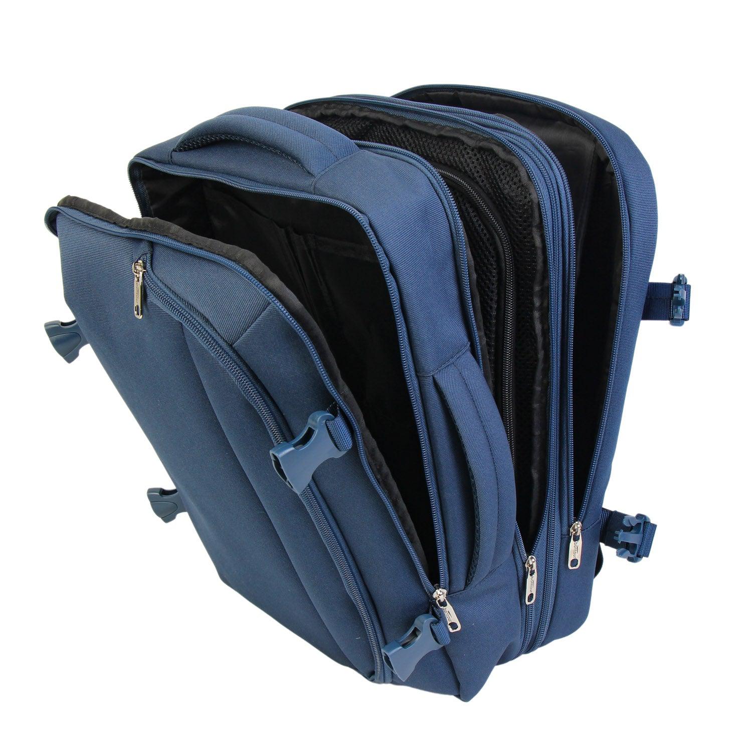 FlexiGo proširivi putni ruksak, ručna prtljaga WizzAir veličine 40x30x20 cm, plavi | BONTOUR-vitahome.hr