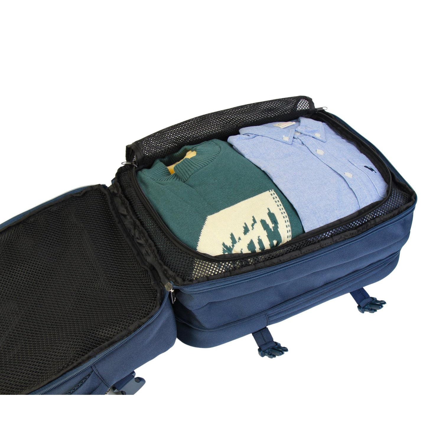 FlexiGo proširivi putni ruksak, ručna prtljaga WizzAir veličine 40x30x20 cm, plavi | BONTOUR-vitahome.hr