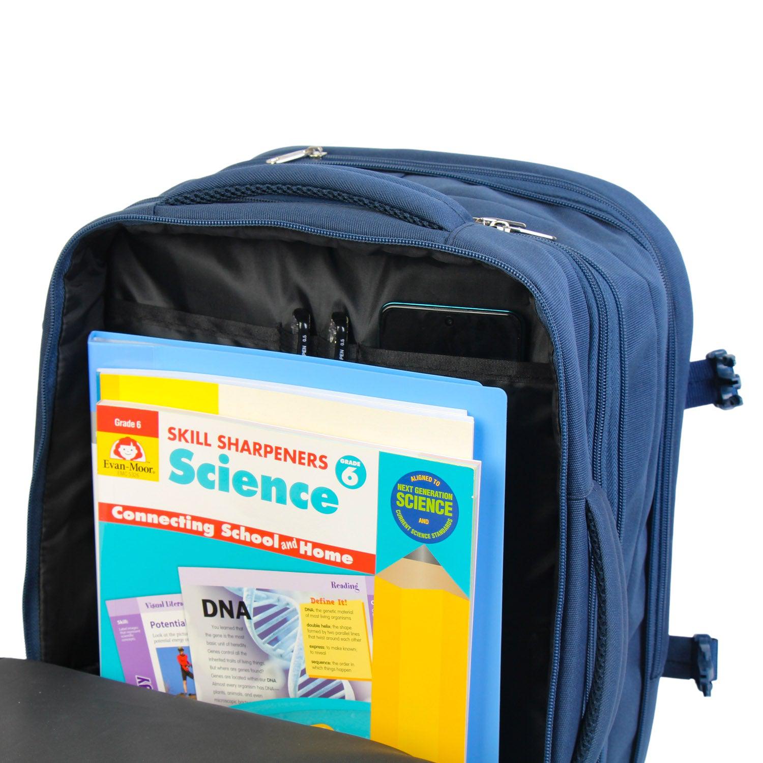 FlexiGo proširivi putni ruksak, ručna prtljaga WizzAir veličine 40x30x20 cm, plavi | BONTOUR-vitahome.hr