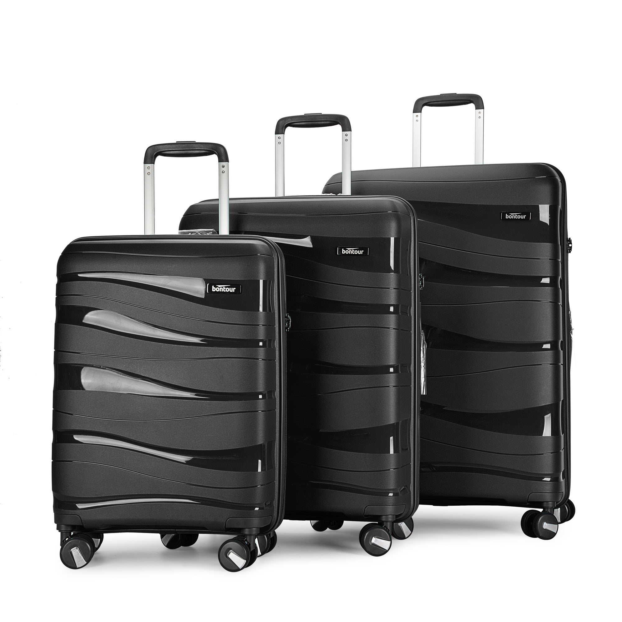 "FLOW" set od 3 kofera na 4 kotača s TSA bravom, crni | BONTOUR-vitahome.hr