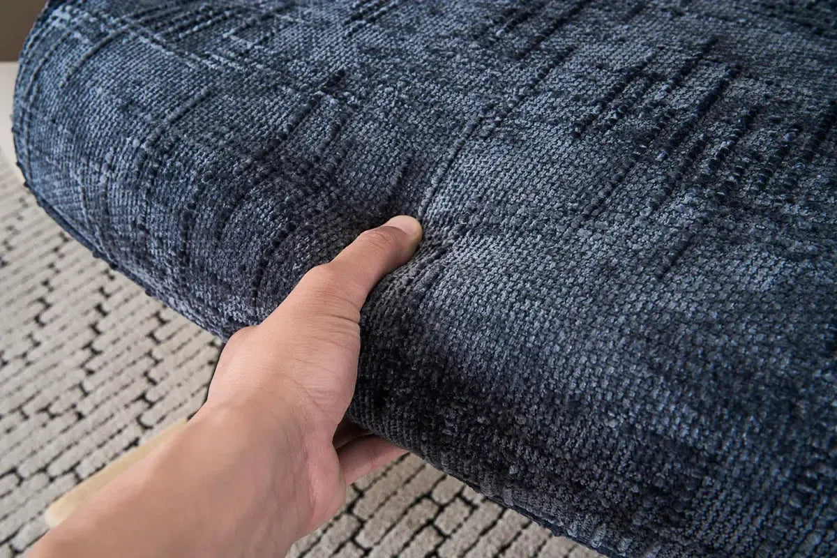 Fotelja za ljuljanje s presvlakom od rebrastog pliša, 98x71x101 cm, tamno siva | VASHOME-vitahome.hr