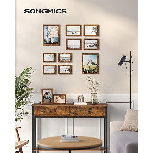 Fotókeret, képkeretek 10 db-os készlet, rusztikus barna-SONGMICS-Vita Home