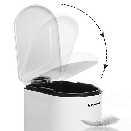Fürdőszobai szemetes 10L, fehér-SONGMICS-Vita Home