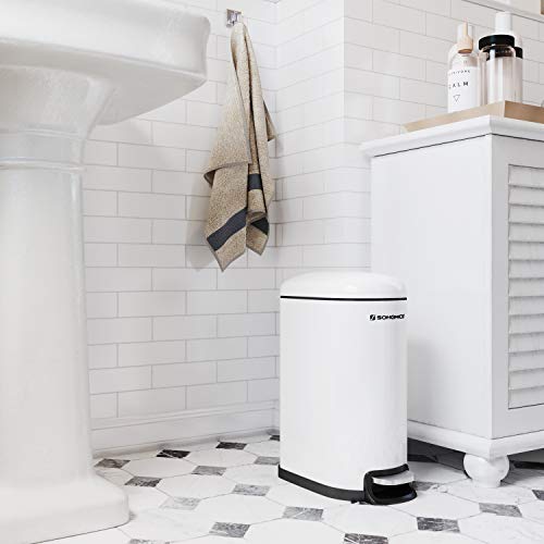 Fürdőszobai szemetes 10L, fehér-SONGMICS-Vita Home