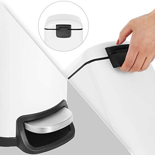 Fürdőszobai szemetes 10L, fehér-SONGMICS-Vita Home