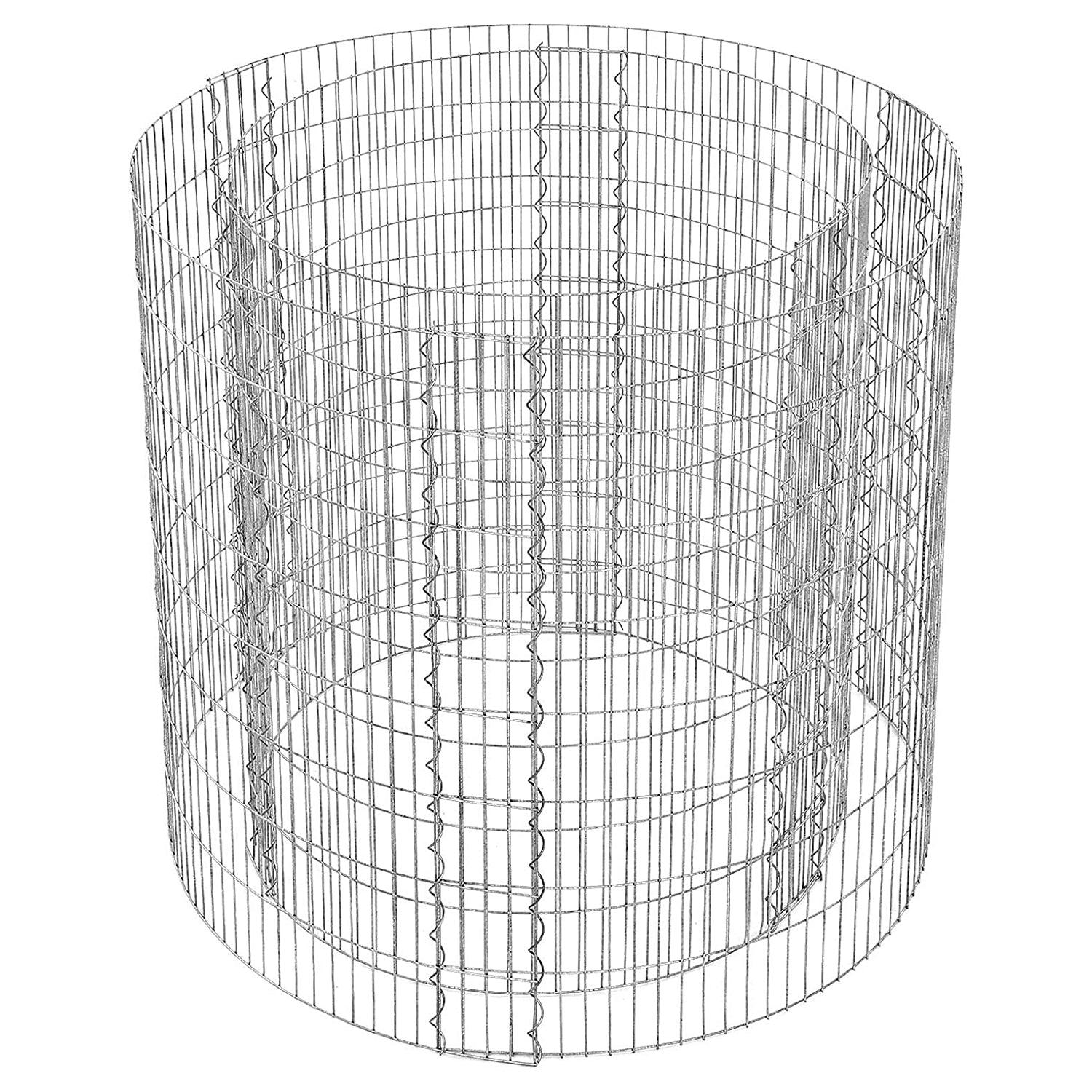 Gabion, okrugla metalna kamena košara, žičana ograda 90 x 80 cm | SONGMICS-vitahome.hr