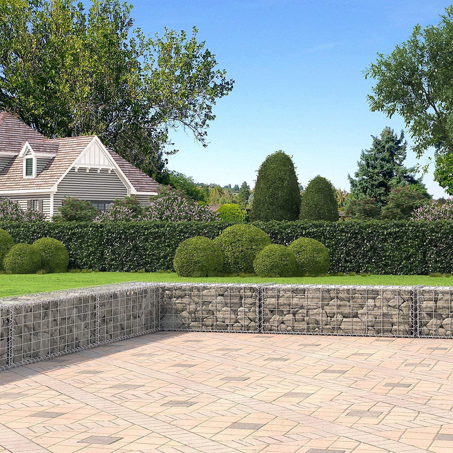 Gabionska košara, metalni gabionski kavez 100 x 30 x 30 cm | SONGMICS-vitahome.hr