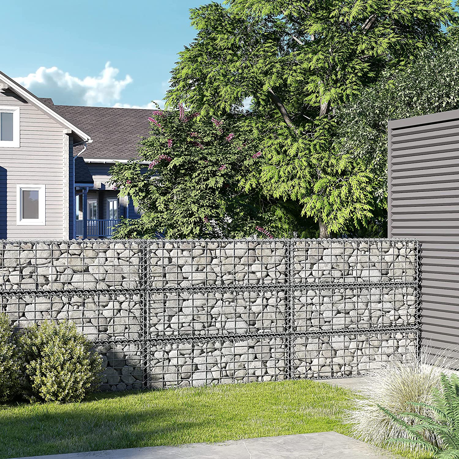 Gabionska košara, metalni gabionski kavez 100 x 30 x 30 cm | SONGMICS-vitahome.hr