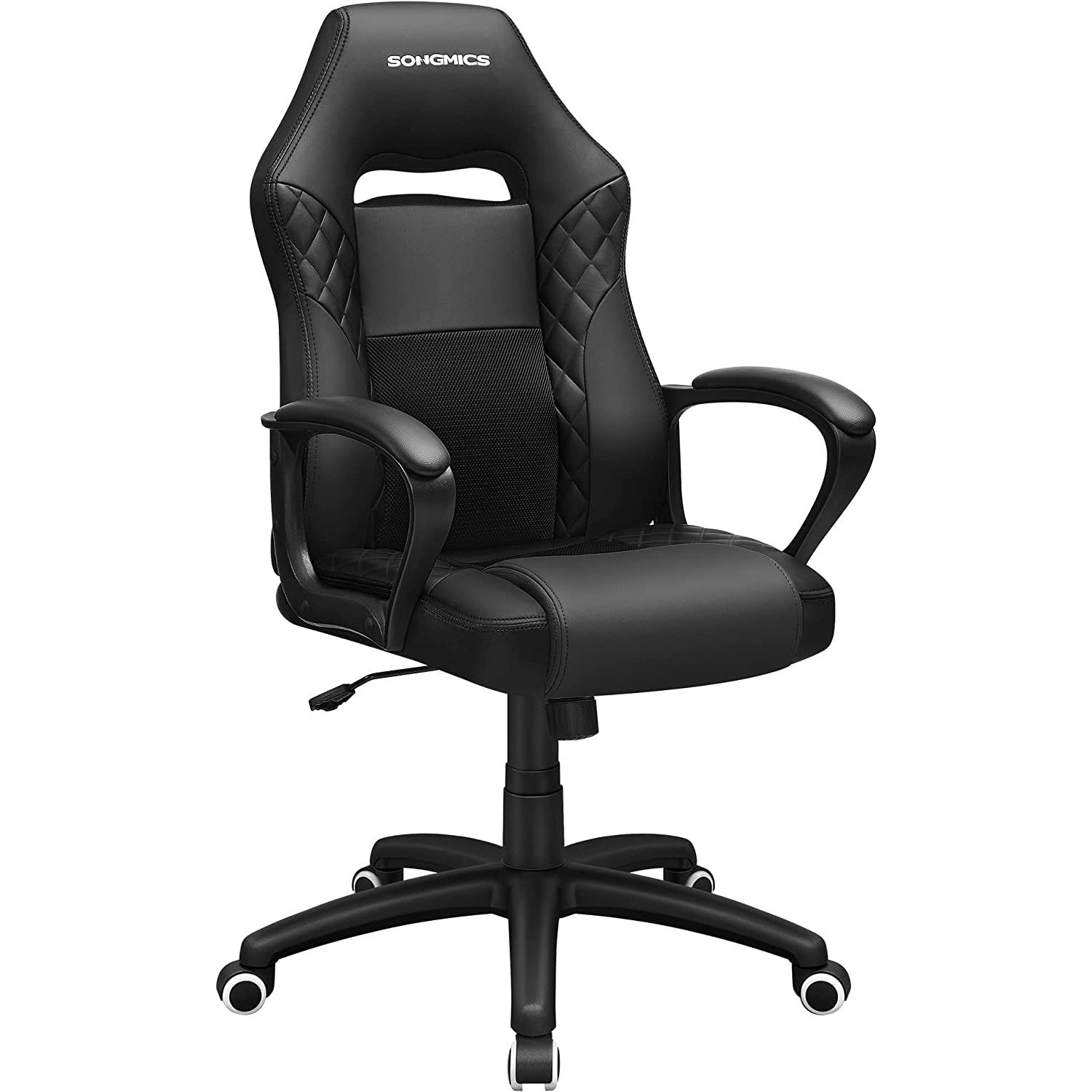 Gaming stolica, uredska stolica s dobrom potporom za leđa, crne boje | SONGMICS-vitahome.hr