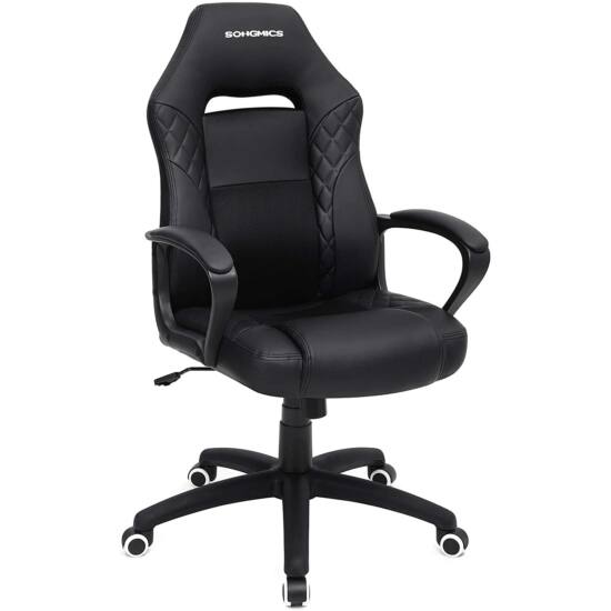 Gaming stolica, uredska stolica s dobrom potporom za leđa, crne boje | SONGMICS-vitahome.hr