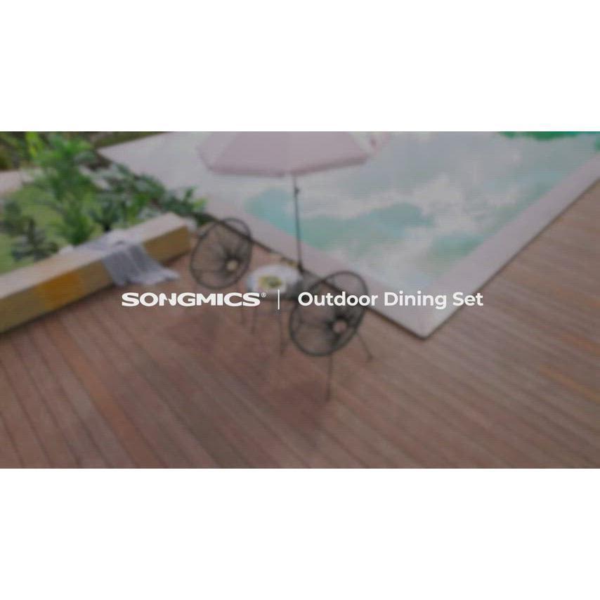 Garnitura vrtnog namještaja, Acapulco stolice, vanjska garnitura, crna | SONGMICS-vitahome.hr