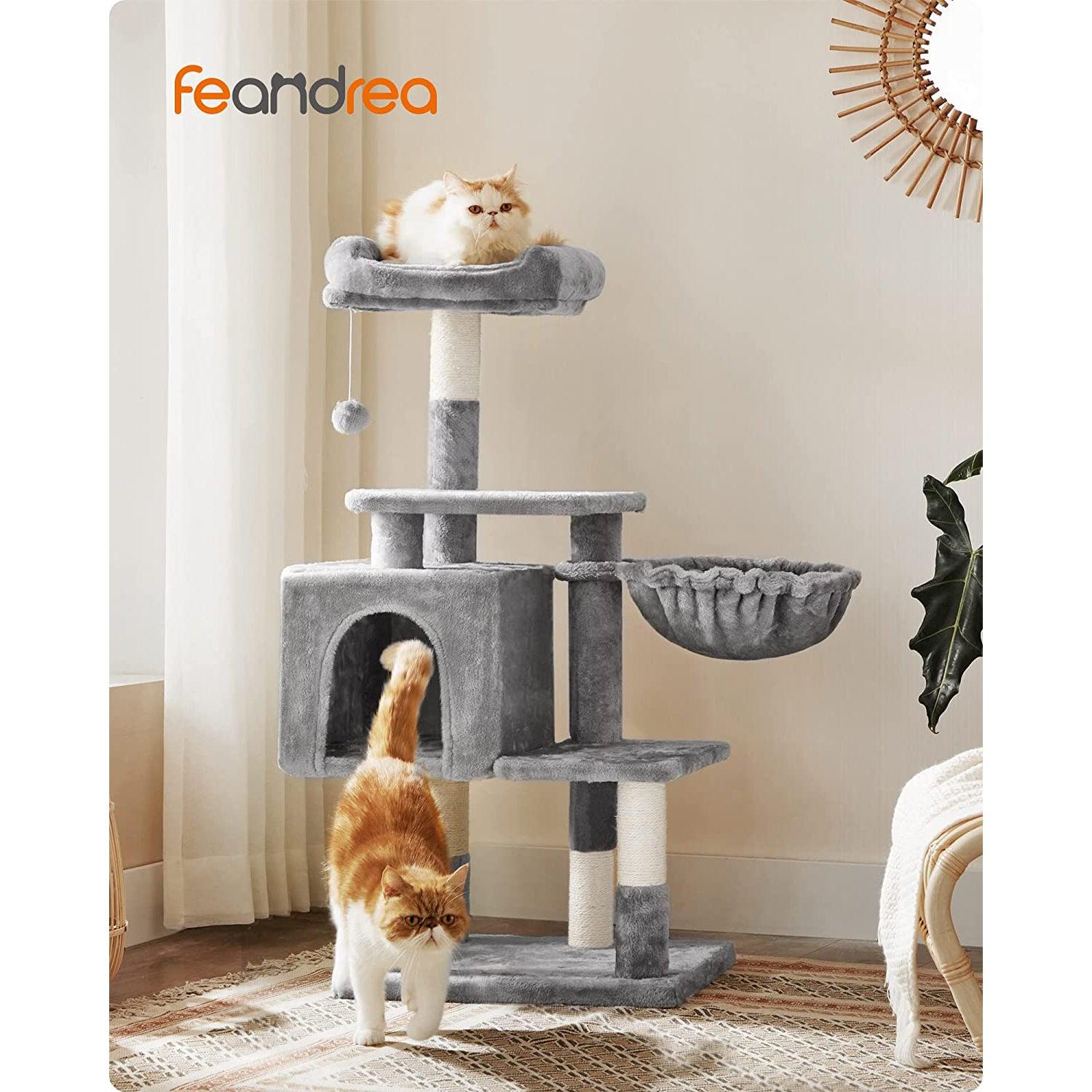 Grebalica, mačje stablo na više razina visine 110 cm, svijetlo siva | FEANDREA | FEANDREA-vitahome.hr