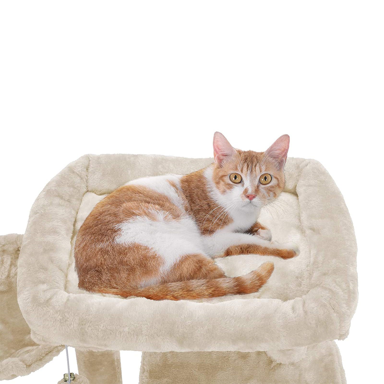 Grebalica s 2 krevetića i kućicom za mace, visine 96 cm, bež boje | FEANDREA | FEANDREA-vitahome.hr