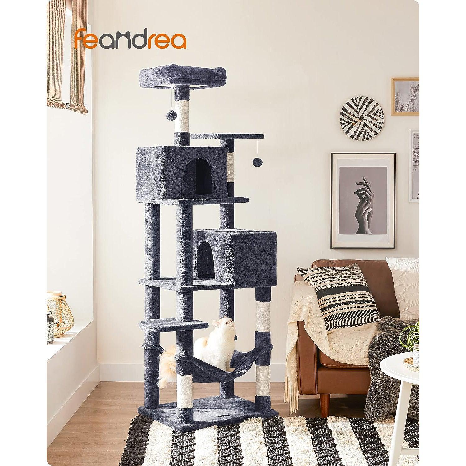 Grebalica za mačke od mekanog pliša, 191 cm, dimno siva | FEANDREA | FEANDREA-vitahome.hr