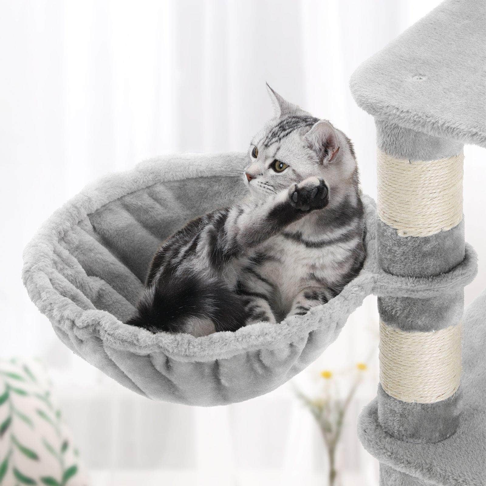Grebalica za mačke, višeslojni namještaj za mačke visine 164 cm, svijetlo siva | FEANDREA | FEANDREA-vitahome.hr