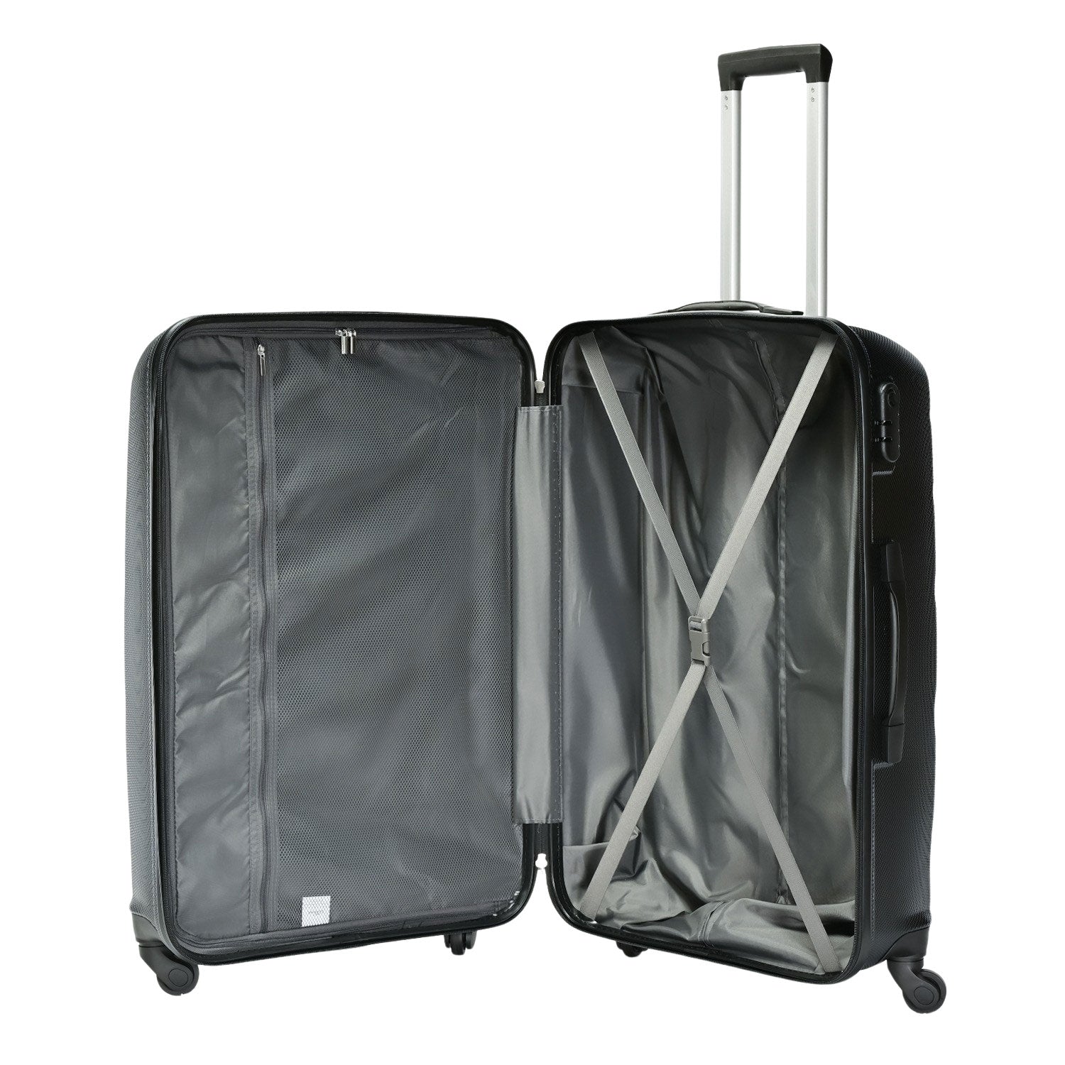 Horizontal set od 3 kofera na točkiće, ABS materijal, crne boje | BONTOUR-vitahome.hr