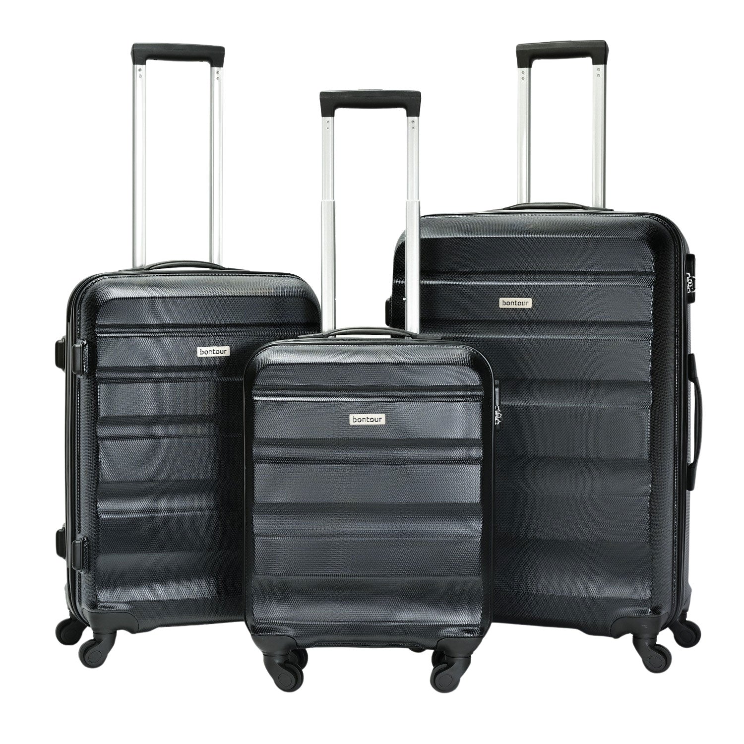 Horizontal set od 3 kofera na točkiće, ABS materijal, crne boje | BONTOUR-vitahome.hr