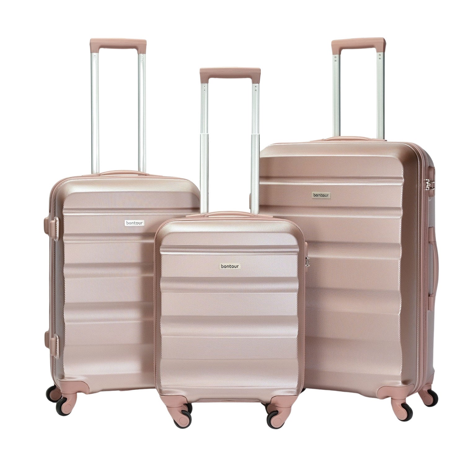 "Horizontal" Set od 3 kofera na točkiće, ABS materijal, ružičaste boje | BONTOUR-vitahome.hr