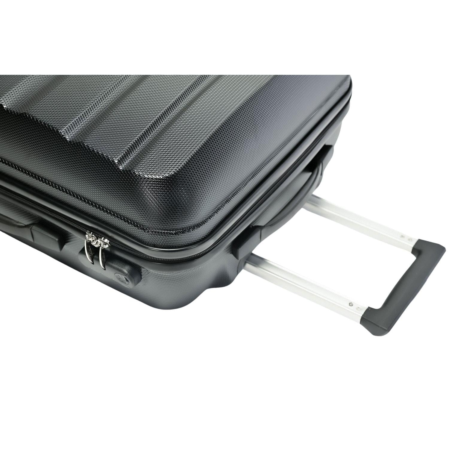 HORIZONTAL srednji kofer na 4 kotača s bravom, 67 x 44 x 26 cm, crni | BONTOUR-vitahome.hr