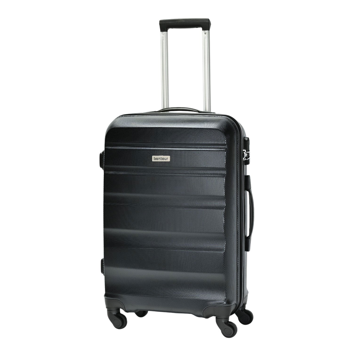 HORIZONTAL srednji kofer na 4 kotača s bravom, 67 x 44 x 26 cm, crni | BONTOUR-vitahome.hr