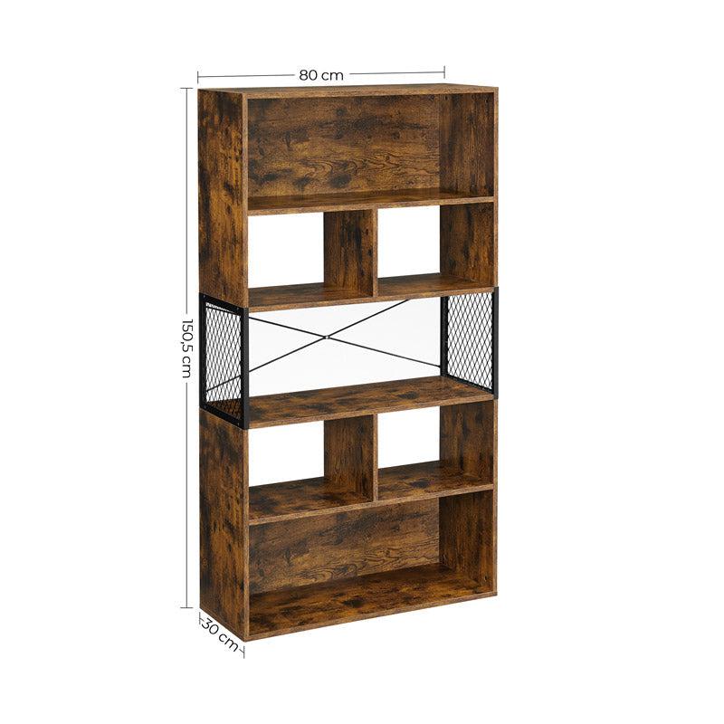 Industrijska polica za knjige s metalnim okvirom 80 x 150,5 x 30 cm | Vasagle-vitahome.hr